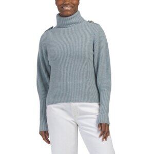 NO NAME crystal Chunky Cashmere Turtleneck Pull Over Sweater